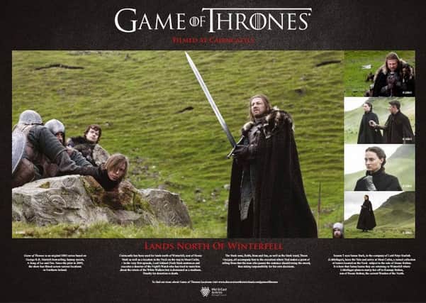 The Game of Thrones sign which it is proposed be situated at Linford Car Park at Knockdhu. INLT-07-700-con