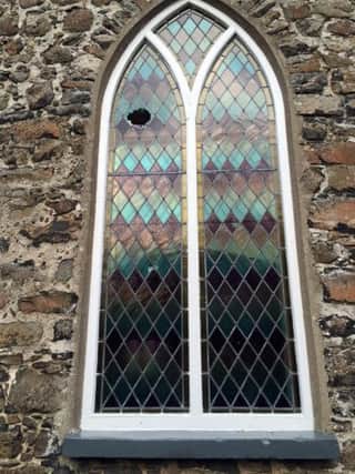Damage caused to the OC Church in Randalstown.  Picture: Randalstown Cultural Awareness Association