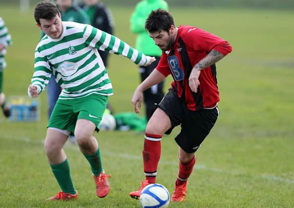 Drummond United's Jason Holmes in action against Draperstown on Saturday. INLV0716-964KDR