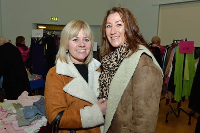 Jackie Entwistle and Catherine Foster attended the Charity Chic sale in Whitehead Community Centre to raise funds for Leukaemia and Lymphoma NI. INCT 07-017-PSB
