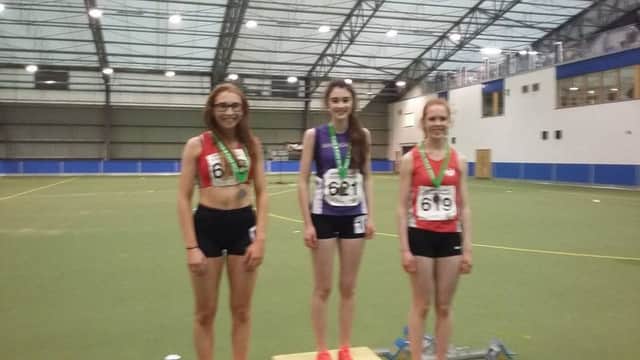 Aine McKinney - wins Gold at NI & Ulster Junior Indoor Finals.