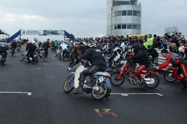 Mass start at Mondello last weekend during the 'Nifty Fifty' event. Picture: Roy Adams.