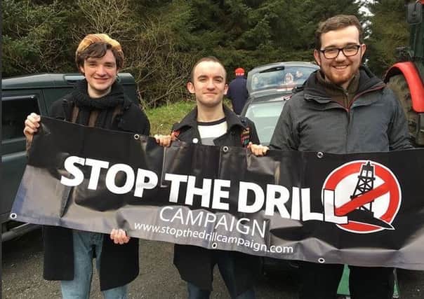 Campaigners at the Woodburn Forest site this week.   INCT 07-729-CON