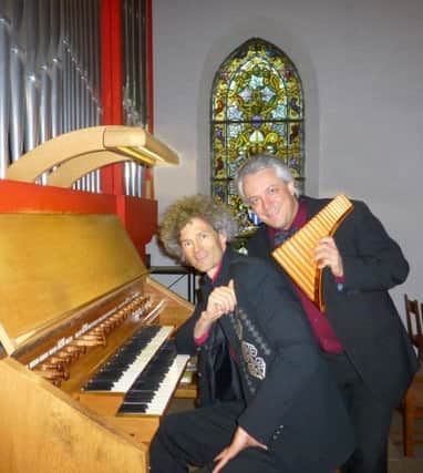 Internationally renowned artists Ulrich Herkenhoff and Alexandre Cellier, whose Lisburn concert went ahead thanks to the kindness of a local church.
