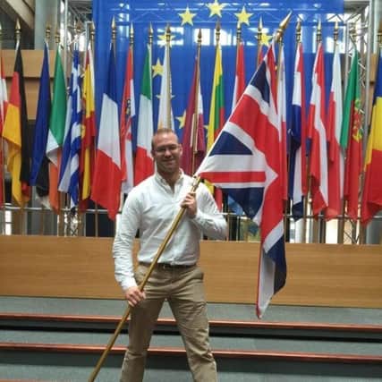 Geoff Thompson representing Rural Youth Europe in the European Parliament
