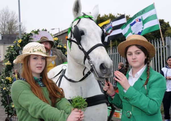 Pictured during the St Patrick's Day celebrations held in Dungannon last year were Louise and Evelyn.INTT1215-314