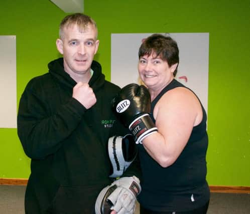 Chris Napier and Liz Lamont at Iron Fist Gym, Ballymoney