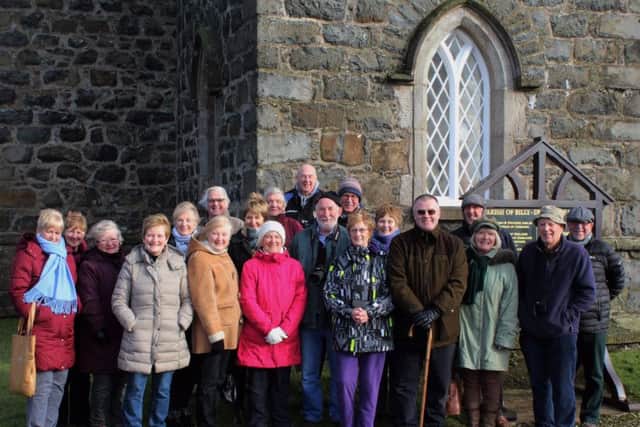 Picture of the combined Ballymoney U3A gardening and photography groups enjoying a visit to the historical Billy Parish Church, near Bushmills. Picture by Uel McDowell. inbm9-16