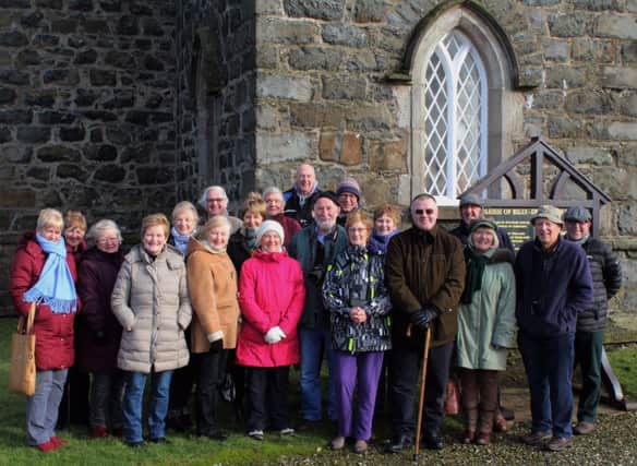Picture of the combined Ballymoney U3A gardening and photography groups enjoying a visit to the historical  Billy Parish Church, near Bushmills. Picture by Uel McDowell. inbm9-16