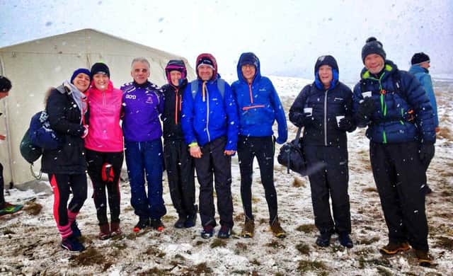 Gerry O'Doherty, 3rd left, who travelled to Scotland to race on Saturday.