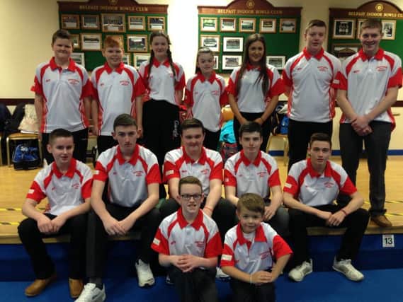 Northern Zone Junior Team in their new team tops sponsored by Kenny's and Hugh Wade.
