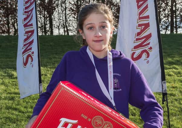 Pictured is the winning girl Niamh McGarry from St. Malachys PS, Coleraine.