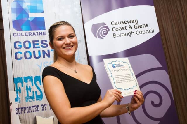 Yasmin Walker of Ballymoney, winner of this year's Causeway Coast and Glens Borough Council's Coleraine Goes Country, Open Mic Night competition. inbm9-16