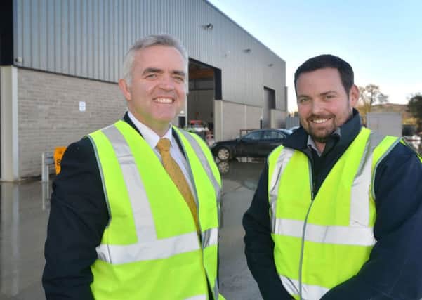 Enterprise, Trade and Investment Minister Jonathan Bell has announced the creation of 16 new jobs at Lagan Engineering Ltd in Cookstown, supported by Invest Northern Ireland. Pictured with the Minister is Managing Director Brian Lagan.