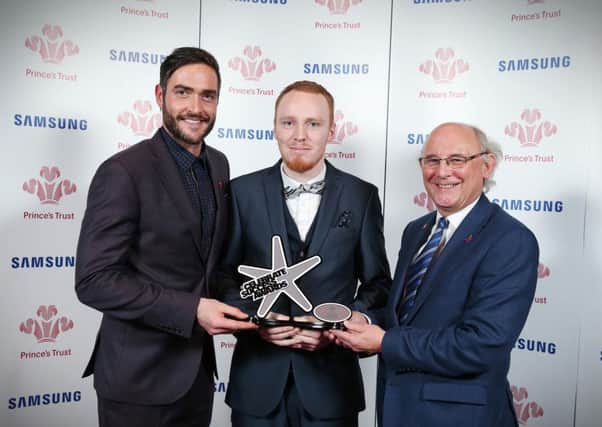 Ryan Gerrard, from Ballymena, (centre) has been nominated for an award at The Princes Trust and Samsung Celebrate Success Awards.
Picture by Kelvin Boyes /Press Eye.