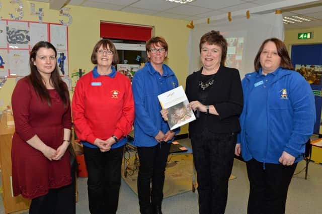 Attending the branch meeting are (from left) Samantha Logan, Early Years Specialist, Geraldine Clarke, deputy leader of the Humpty Dumpty Preschool, Kim Johnston, assistant leader, Pauline Walmsley, director of Knowledge Exchange and Judith Daly, Preschool leader. INCT 09-002-PSB