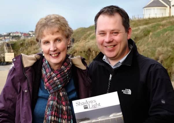 Evelyn McCullough with BBC weatherman  Geoff Maskell, who wrote the foreword for her book.