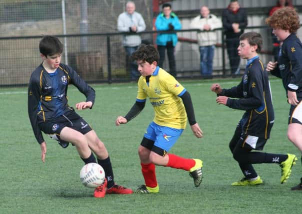 Cookstown U14 in possession against Dungannon.