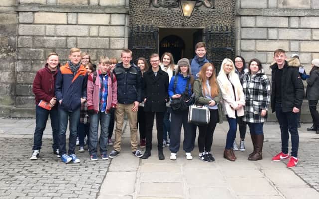 Pupils from Cullybackey College on their history trip.