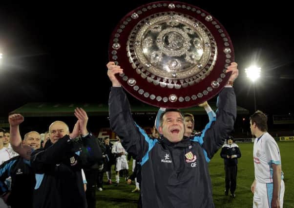 Glenn Ferguson ended Ballymena United's 23-year wait for a major trophy with the County Antrim Shield triumph in 2012.