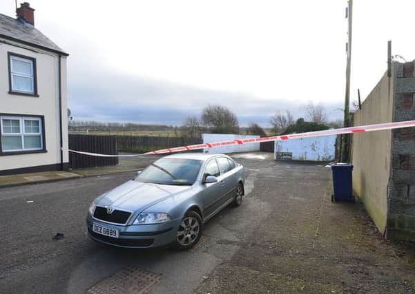 Pacemaker Press 07-03-2016: 
Five people have been arrested after a man's body was found in a stream in Portadown, County Armagh.
He was found close to Mourneview Street in Portadown on Sunday morning. Three men, a woman and a 17-year-old girl are being questioned in Belfast.
Picture By: Arthur Allison.