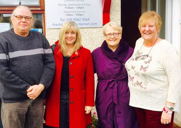 Brenda Hale MLA with Cllr Margaret Tolerton and The Dales Community Associations Treasurer Ian Campkin and Secretary, Barbara Horner.