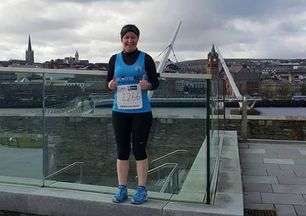 Elaine Hargan at the Walled City 10 mile event