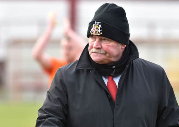 Ronnie McFall pictured during Saturday's Irish Cup defeat to Lurgan Celtic