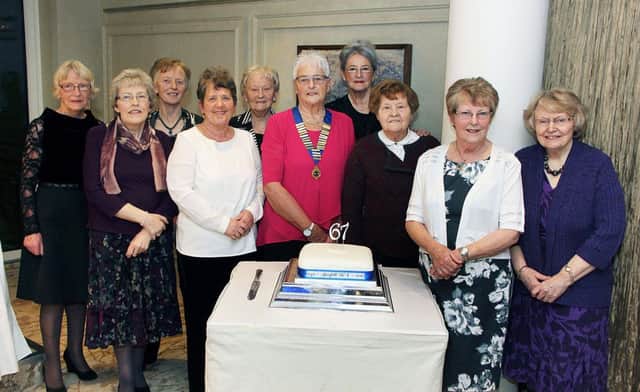 Ahoghill WI committee members at their 67th anniversary evening in Galgorm Manor last week. INBT 11-806H