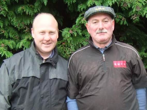 Colin Smylie, winner of the Sunday Sweep, alongside his faithful playing partner, John Russell.