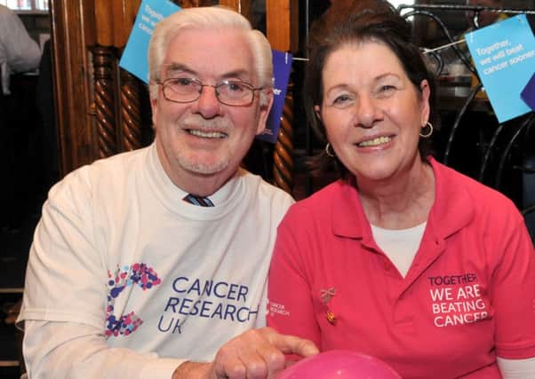 Pictured at the Cancer Research UK Maghera Branch Big Breakfast held at Walsh's Hotel last Friday were Gordon Lee and Anne O'Neill.INMM1016-347