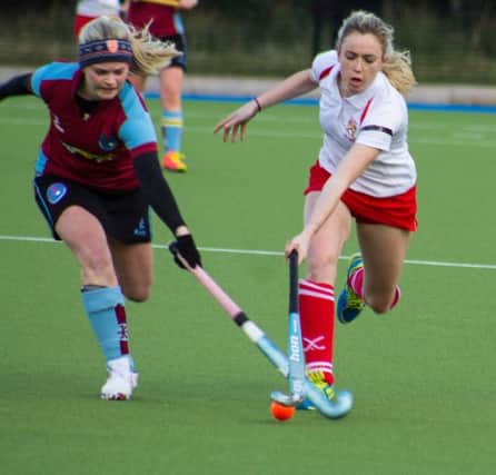 Coleraine Firsts Lois Wilson in action v Kilkeel. Bangor. PICTURE: Davy McDonald
