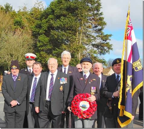 Pictured at the Northern Ireland Submariners Association 9th annual parade and wreath laying ceremony at Dervock. INBM12-16S