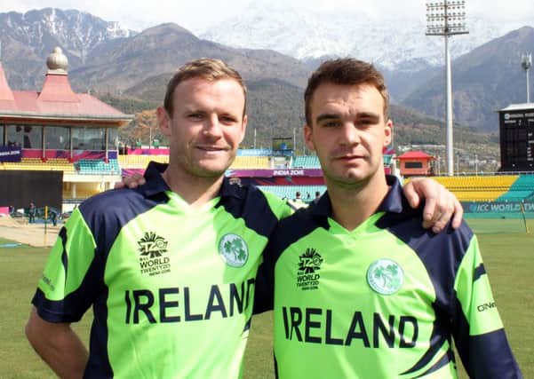 Ireland skipper William Porterfield and Donemana's Andrew McBrine.