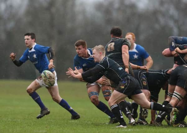 Two tries from David Shanahan weren't enough to prevent defeat for Ballymena at Dublin University. Picture: Press Eye.