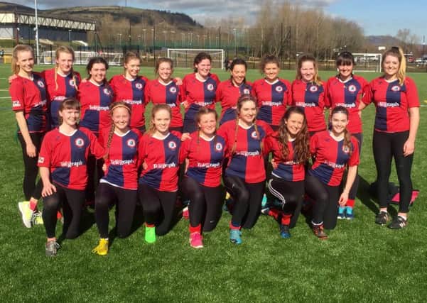 Ballyclare High School's girls' rugby team. INLT 11-902-CON