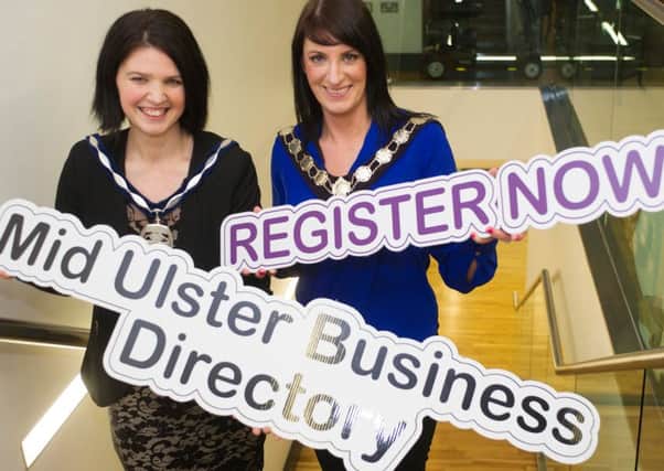 Chair of Mid Ulster District Council, Councillor Linda Dillon and Deputy Chair, Councillor Kim Ashton, are encouraging local businesses to register for the Councils new online business directory.