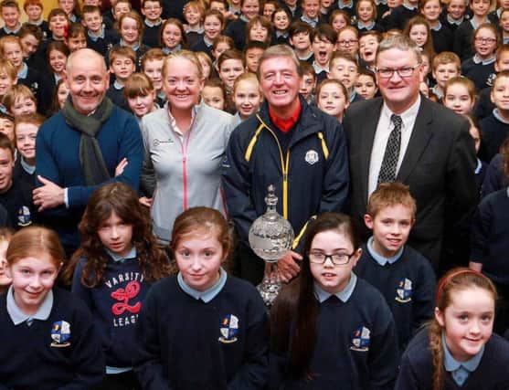 Following the huge success of last years Trophy Tour, schoolchildren throughout Ireland are once again being invited to create history for their school in a competition which will give four lucky schools an historic opportunity to host a visit from the prestigious Dubai Duty Free Irish Open Trophy, a VIP tour at the Pro-Am, a chance to meet some of the worlds top golfers and many other Irish Open related prizes.