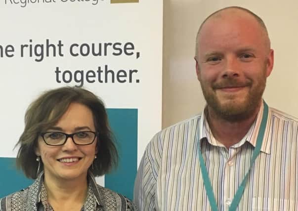 James Davies, assistant head of department for childcare and counselling from Northern Regional College, Deirdre Coughlan, counselling lecturer from Northern Regional College. INNT 12-815CON