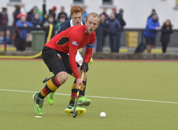 Eugene Magee netted a hat-trick for Banbridge. Pic: Rowland White / Presseye