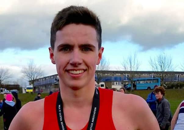 James Edgar ran an excellent race to once again be crowned Ulster Champion for the third time in a row. This title has added to his current medal haul of Irish Schools Cross Country and 3000m Champion which is a fantastic achievement.