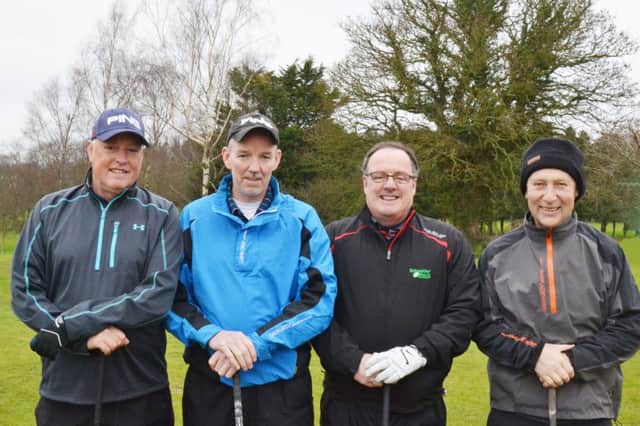 Michael Leathem, Brian Patterson, Lewis Darragh and David McDowell enjoying a round at Lisburn GC.