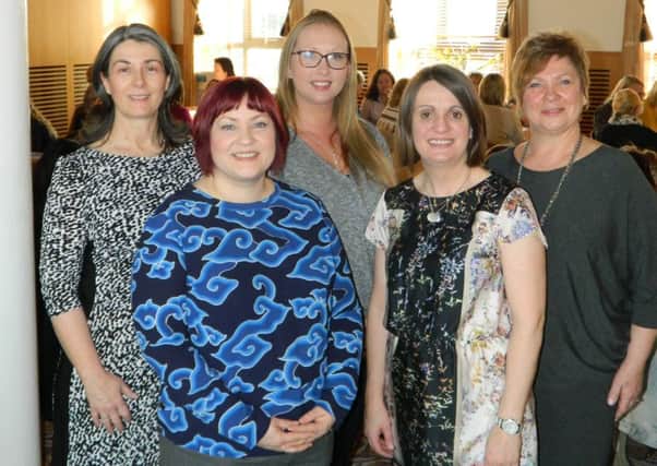 Councillor Roisin Lynch, Vicky Moore (Women in Business), Stacey Hamill (Dunamoy Cottages and Spa), Heather Carr (Ten Minutes More) and Pat Thompson (Bonnie & Belle) at the recent Women in Business Boot Camp event. INNT 12-501CON
