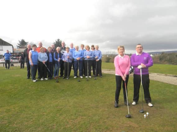 Faughan Valley Lady Captain Jackie McNulty and Captain Robert Smallwood pictured at the club's Drive-in.