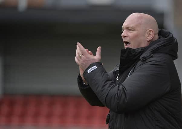 Ballymena United manager David Jeffrey wants his players to show the same endeavour against Warrenpoint Town as they did against Crusaders last week. Picture: Press Eye.