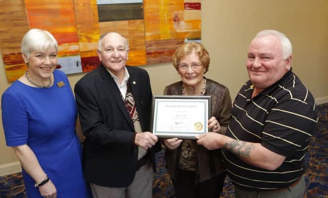 Rathfriland - Bronte Fold's Margared Qua, with tenants Drew Kennedy, Lil Johnston and Bob Millar who scooped the Best Kept Garden Award at the Armagh Forum. Pic by Kelvin Boyes / Press Eye