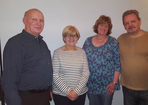 David Alexander, Sharman Knox-Finlay, Sheila Elliot and Jim Kane at the 'Portrush Matters' meeting held in Portrush Town Hall last week. INCR13 NF