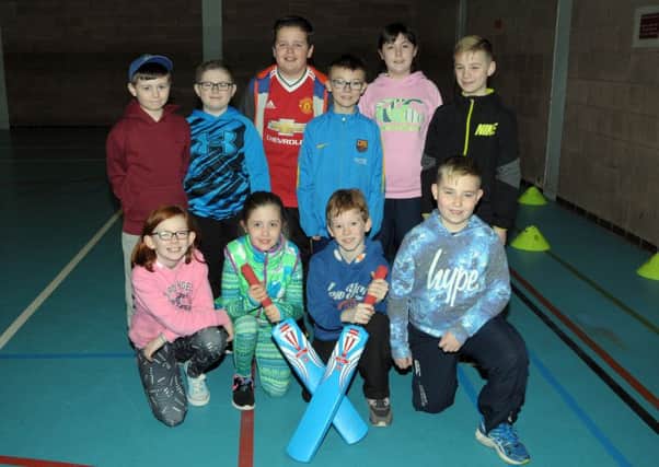 Pupils from Larne and Inver PS taking part in the Larne Cricket Club's Taster Session at Larne Leisure Centre. INLT 12-200-AM