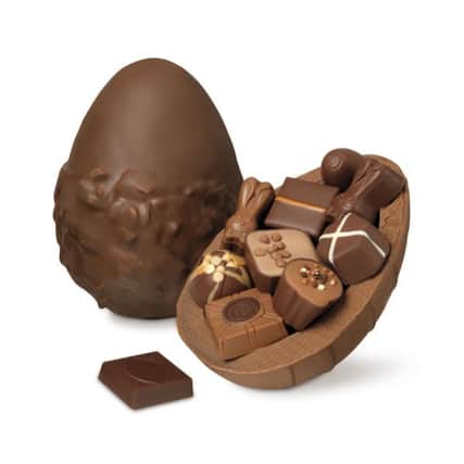 Undated Handout Photo of the Hotel Chocolat Rocky Road to Caramel Extra Thick Easter Egg, available from John Lewis. See PA Feature FOOD Easter. Picture credit should read: PA Photo/Handout. WARNING: This picture must only be used to accompany PA Feature FOOD Easter.