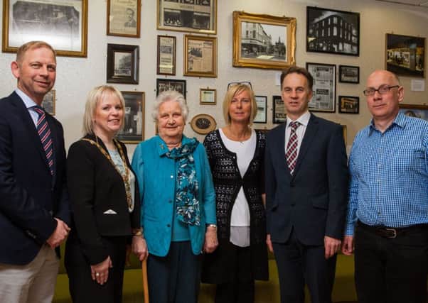 Mayor, councillor Michelle Knight-McQuillan along with the Moore family, from left, Neville Moore, Councillor Michelle Knight-McQuillan, Mrs Anne Moore, Glenda Moore-Wilson, Ashley Moore and Wesley Moore.